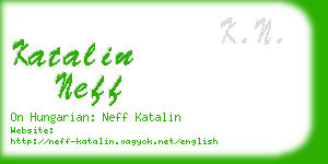 katalin neff business card